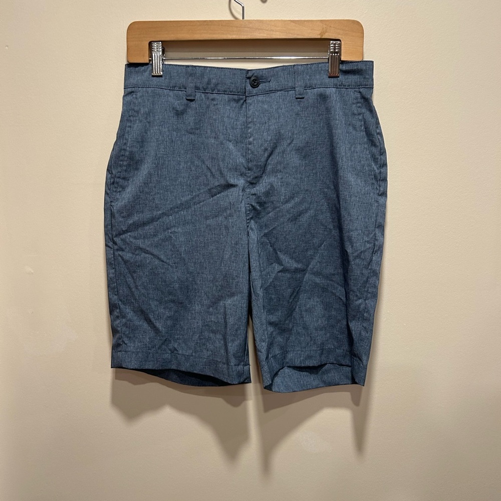 Hogan Blue Flat Front Shorts Casual Style